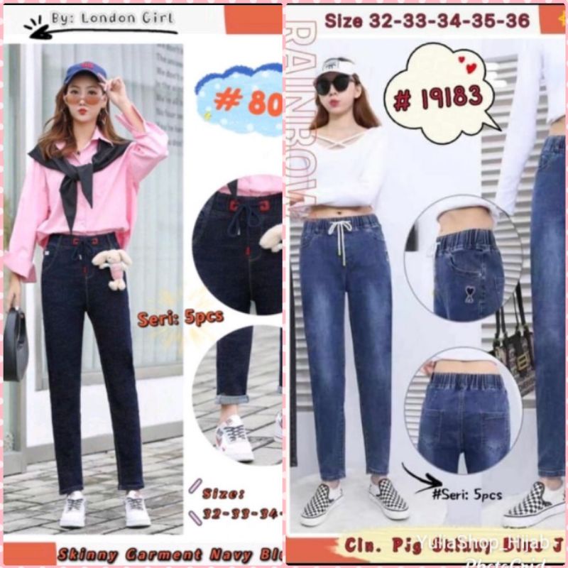 Celana jeans jumbo By LONDON GIRL