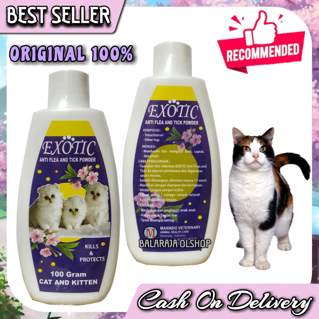 EXOTIC CAT BEDAK WANGI KUCING ANTI KUTU GATAL PARASIT TICK &amp; FLEA