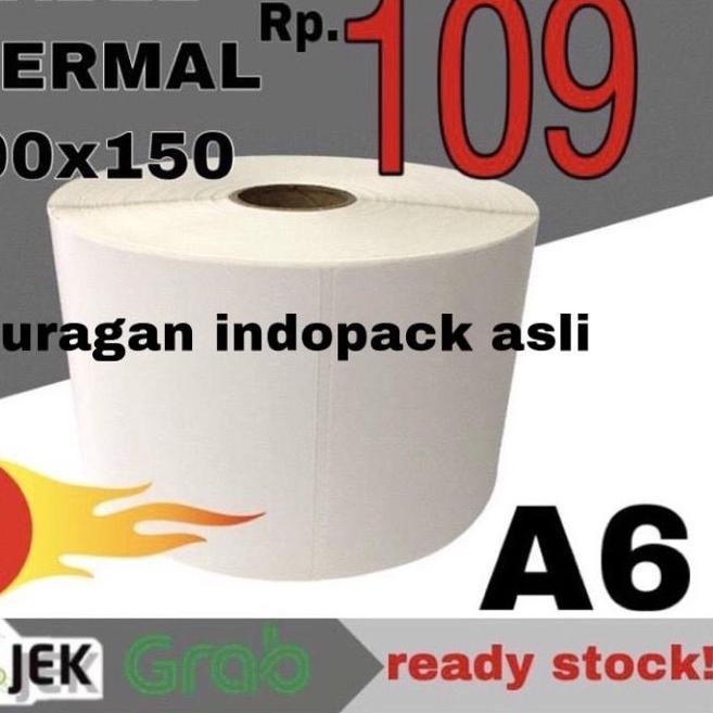 

limited Edition✔️LABEL STICKER THERMAL 100 X 150 BARCODE 100X150 UKURAN A6|KD5