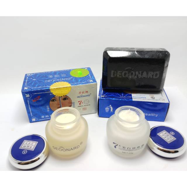 PAKET CREAM DEOONARD BIRU SET &amp; SABUN WHITENING