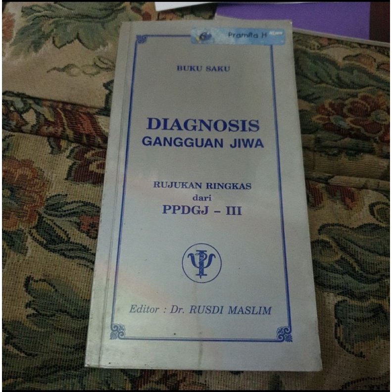 Preloved Buku saku diagnosis gangguan jiwa PPDGJ-III Dr. Rusdi Maslim