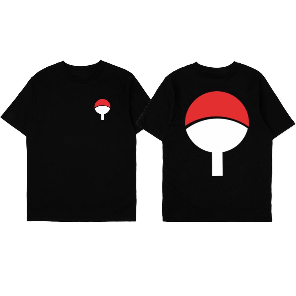 Kaos anime clan uchiha sablon depan belakang