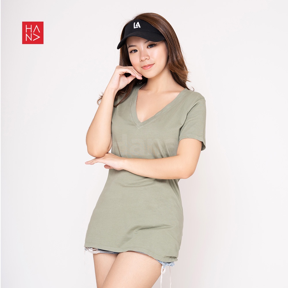 Hana Fashion - Yuki T-shirt Basic / Kaos Polos Wanita Oversize Jumbo - TS488