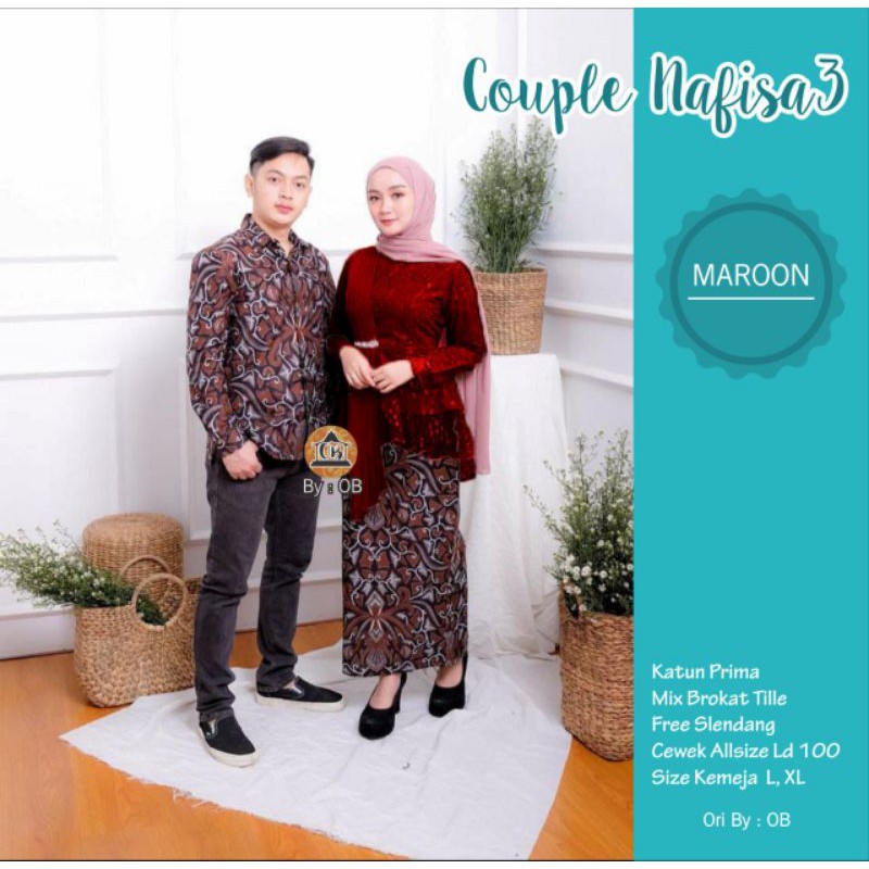 BATIK COUPLE KEBAYA BROKAT LAMARAN COUPLE KEBAYA WISUDA KEBAYA LAMARAN SETELAN BROKAT GAUN PESTA