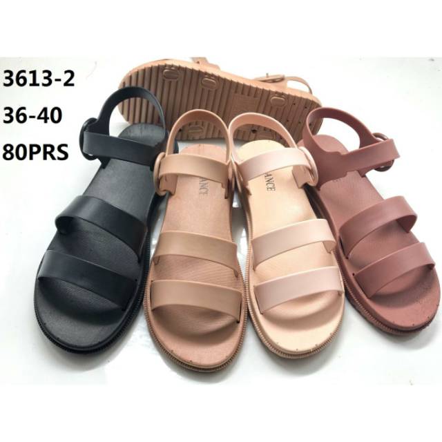 Sandal NEW Gladiator 2 Ban / Sandal Jelly wanita 3613