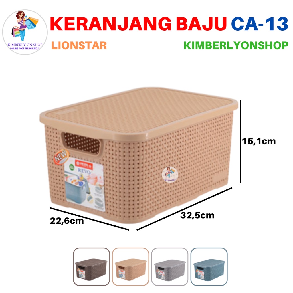 Keranjang Baju Serbaguna Revo Storage Box 10 Liter CA 13 Lion Star