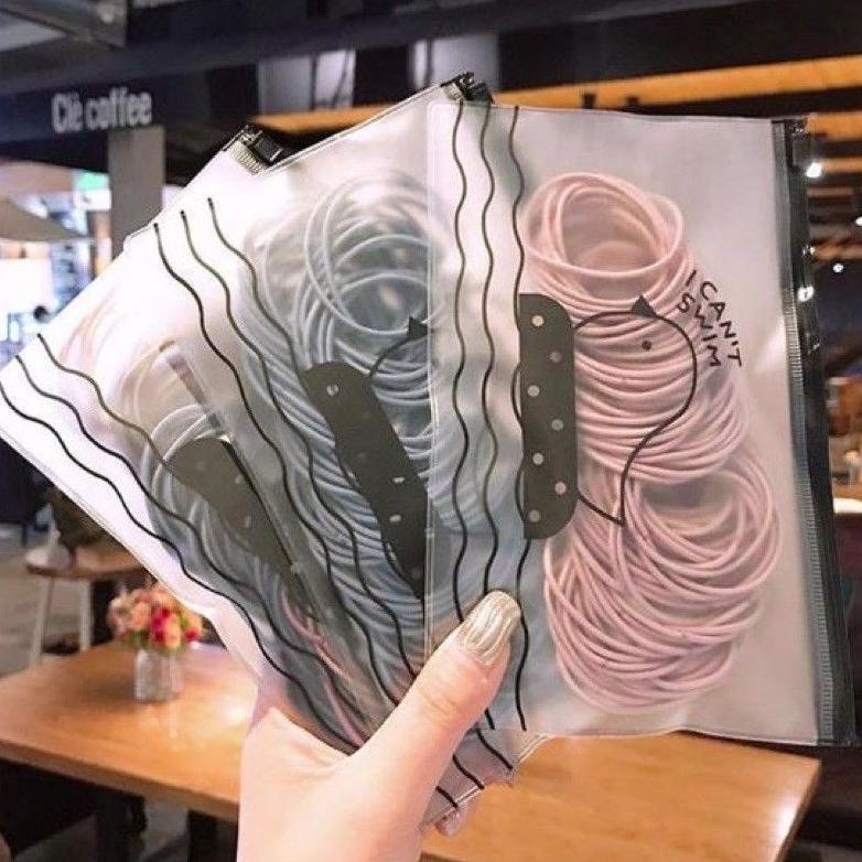 Ikat Rambut Korea 100Pcs Free Pouch