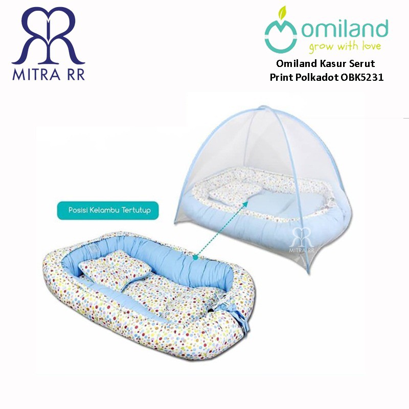 Omiland Kasur Kolam Serut + Kelambu Polkadot Series OBK 5231 / 5232 / 5233