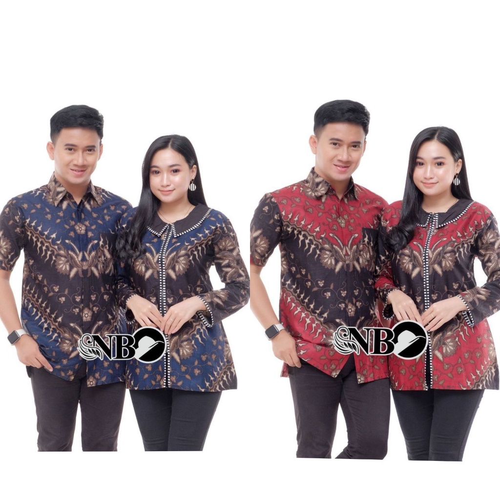 Baju Batik Couple Modern Atasan Baju Batik Pria Wanita Kantor