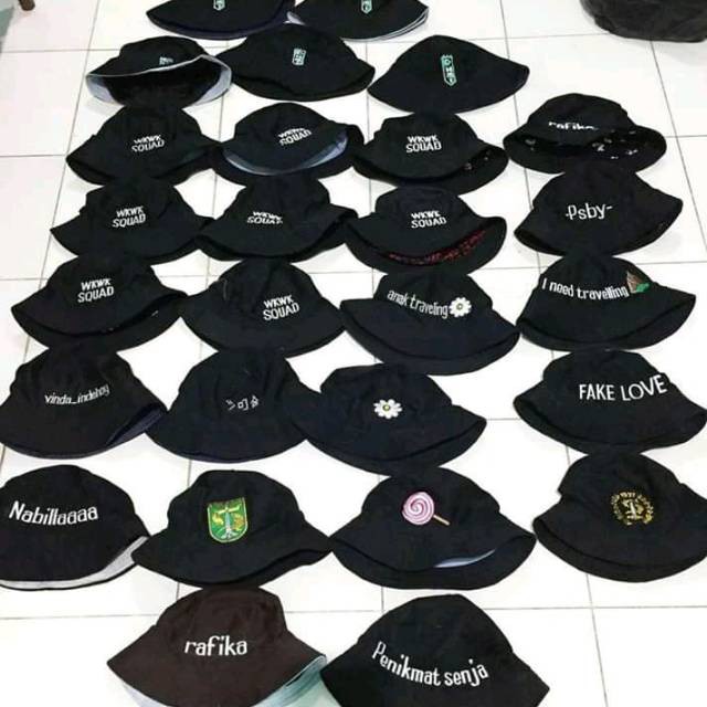 Topi Bucket anak GRATIS custom nama senidiri