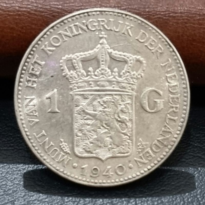 koin kuno 1 gulden Wilhelmina 1940