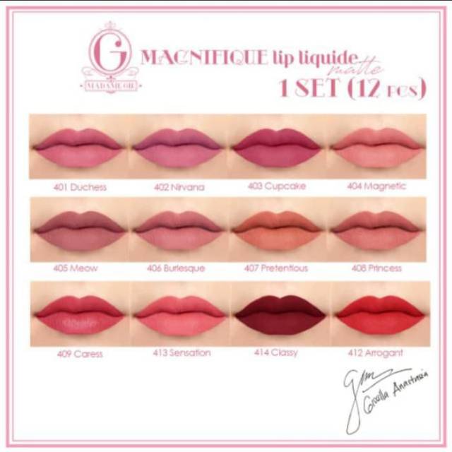 MADAME GIE LIPCREAM 401-412