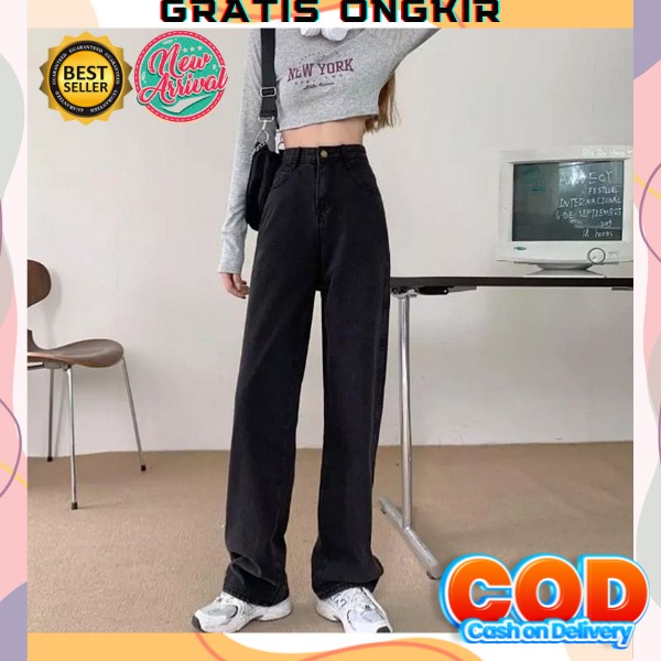 Celana Kulot Jeans Kekinian Jens Korea Jins Wanita Casual Terbaru Celana Kulot Jeans Boyfriend Celan