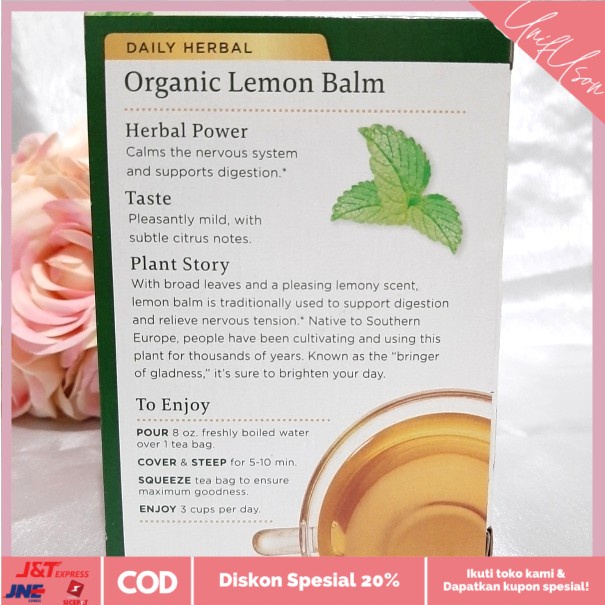 

⭐COD⭐ traditional medicinals Lemon Balm isi 16 bags Tea