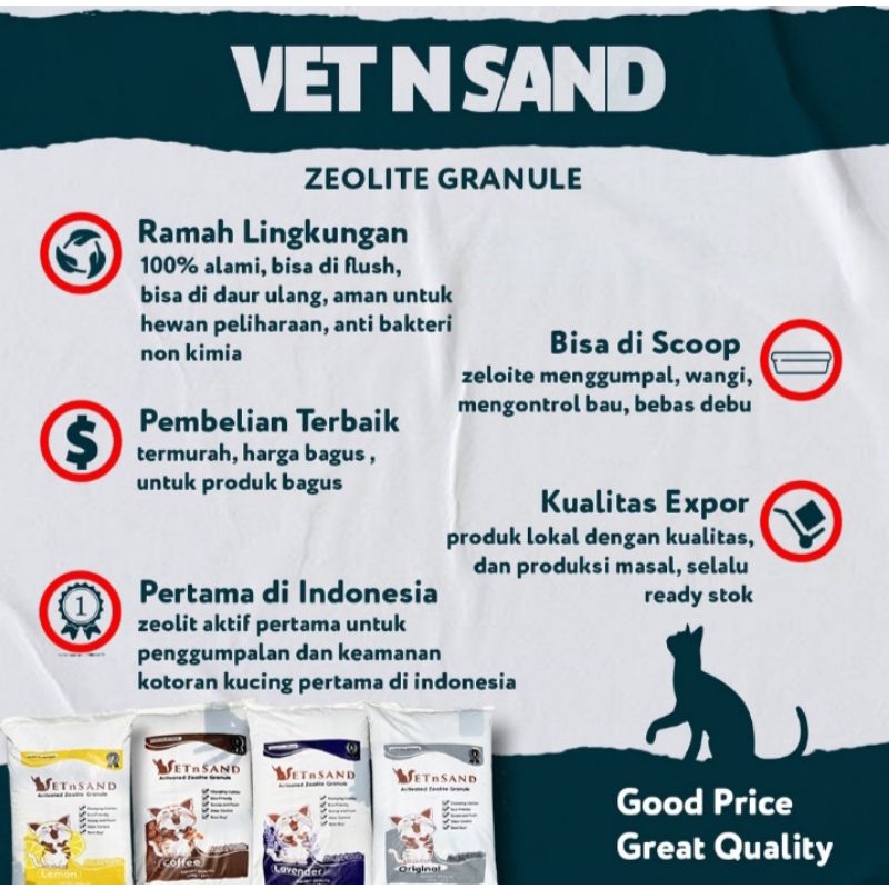 Vetsand 20kg/ Pasir wangi dan gumpal