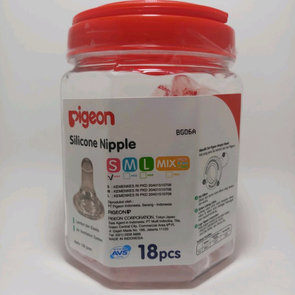 Dot Pigeon Silicone Nipple Toples Isi 18 pcs