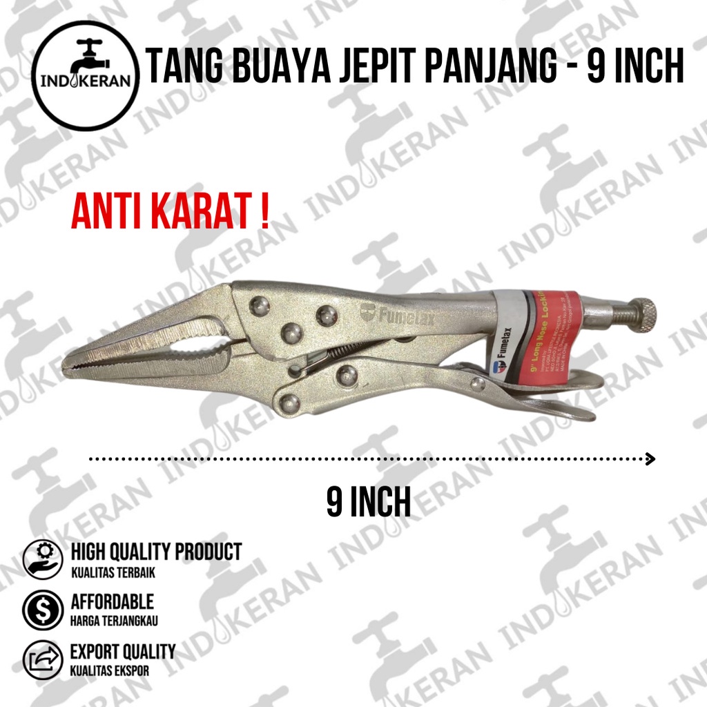 INDOKERAN - Tang Buaya Jepit Panjang - 9 Inch