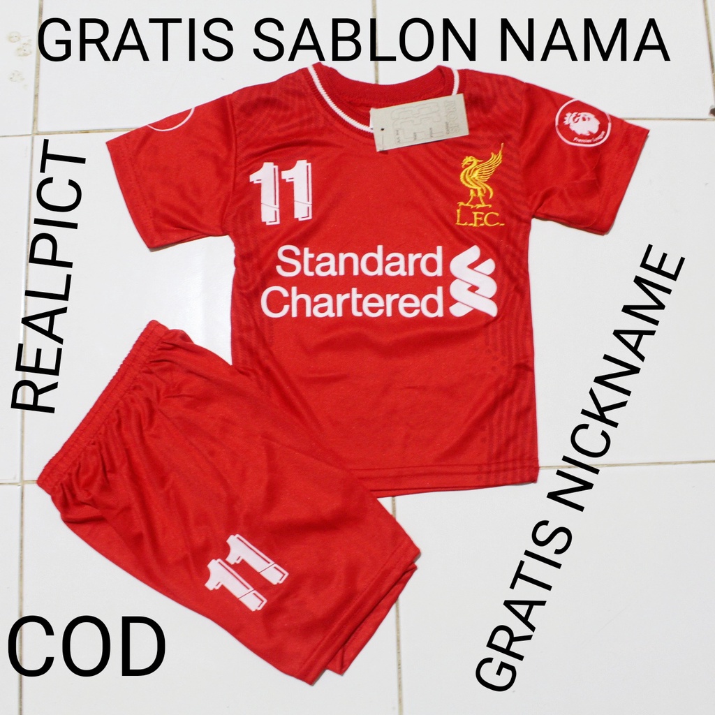 baju bola anak liverpool merah baju bola futsal setelan anak