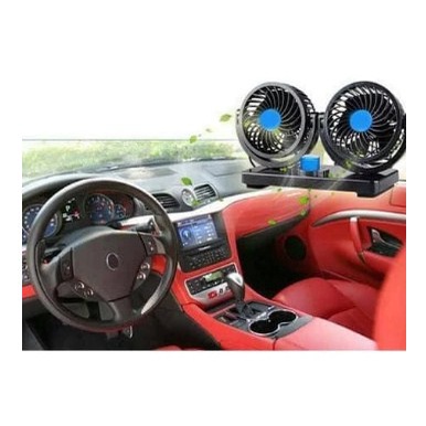 Kipas Angin Mobil Double Kipas Kencang Ganda Headed Vehicle Car Fan 12V [KPSMB]