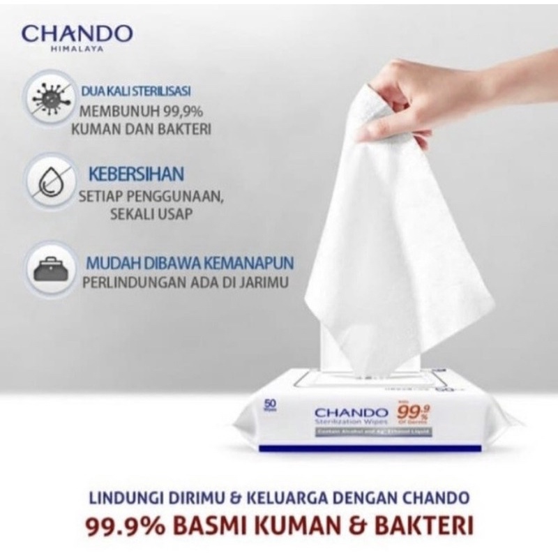STERILIZATION WIPES ANTI BACTERIAL CHANDO