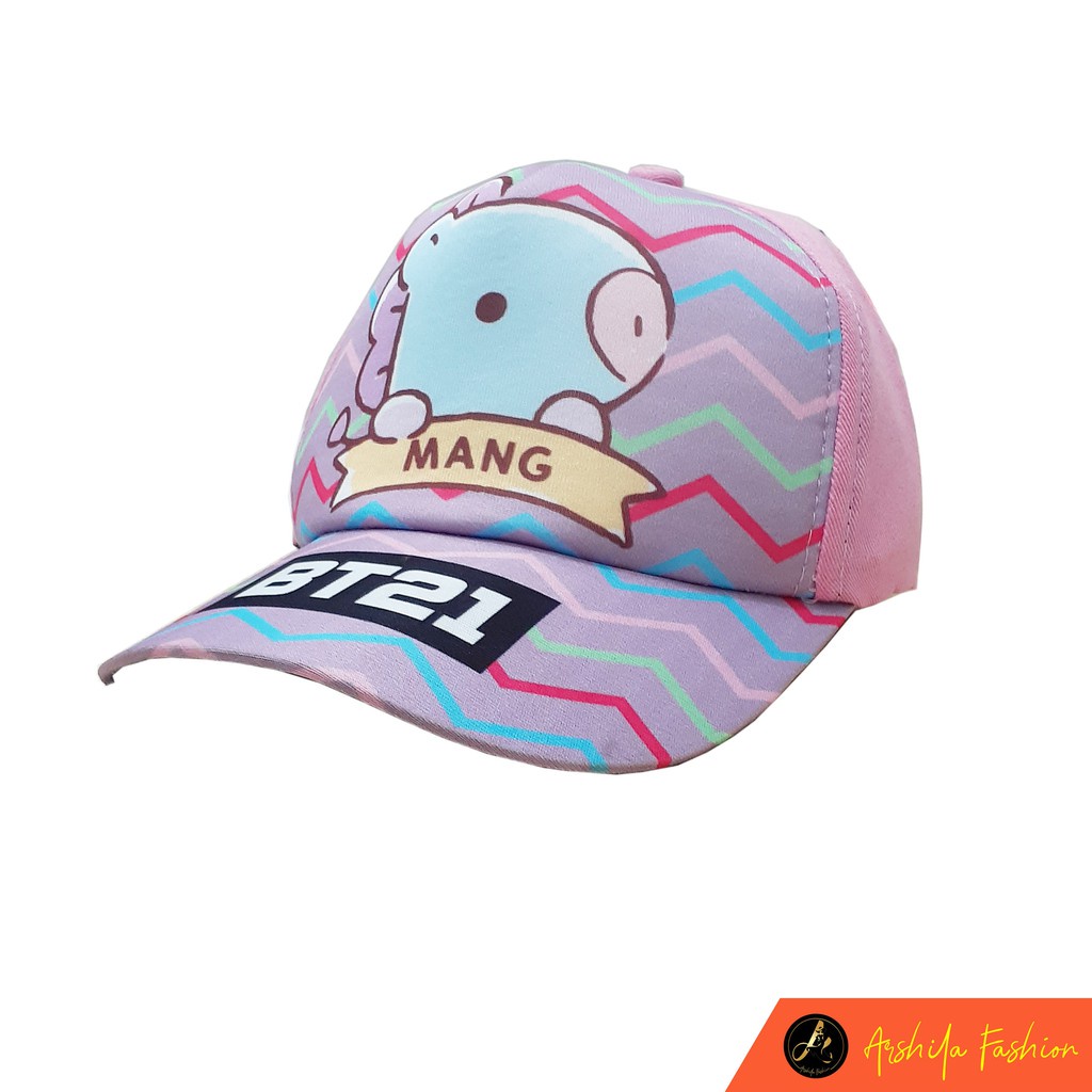Topi Anak Sablon BTS Karakter K pop Usia 3-10 tahun-Mang
