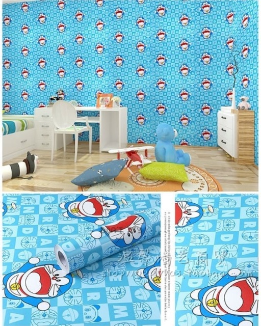 Wallpaper Dinding / Wallpaper Sticker Doraemon Kotak