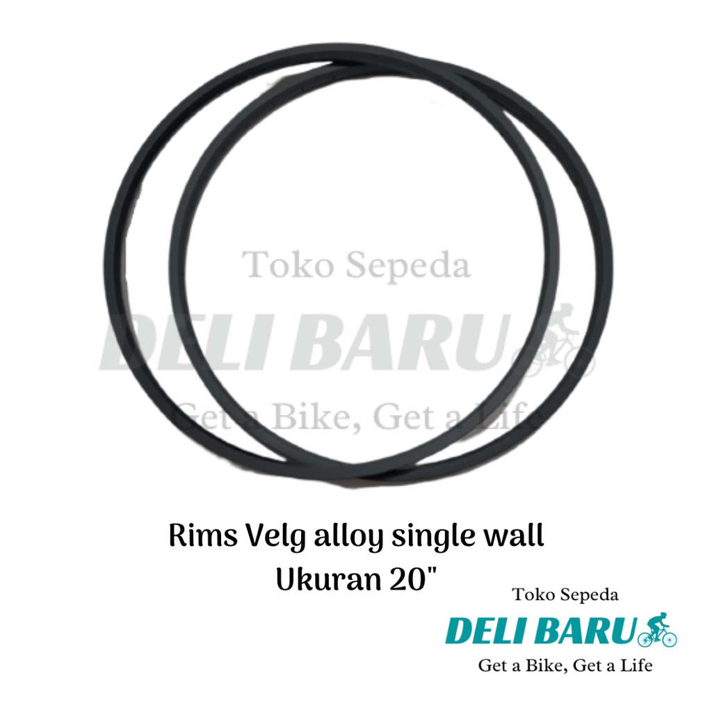 Rims Alloy Velg  20 murni 406 Lingkar pelek 36 hole single wall sepeda BMX lipat mini