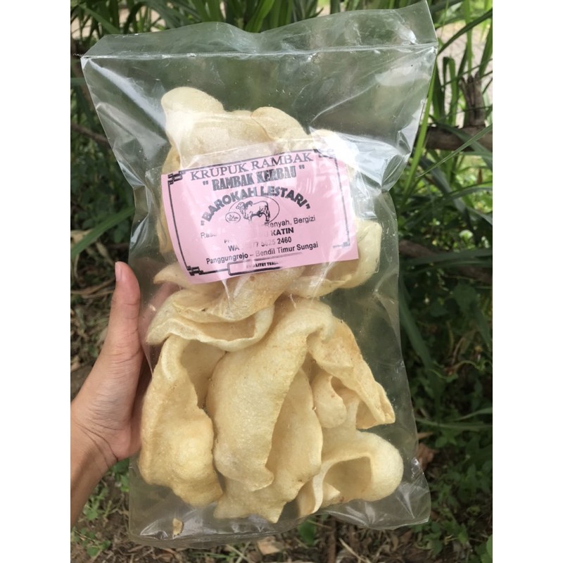 

Krupuk Ramabk BAROKAH LESTARI Kulit Kerbau Super Matang