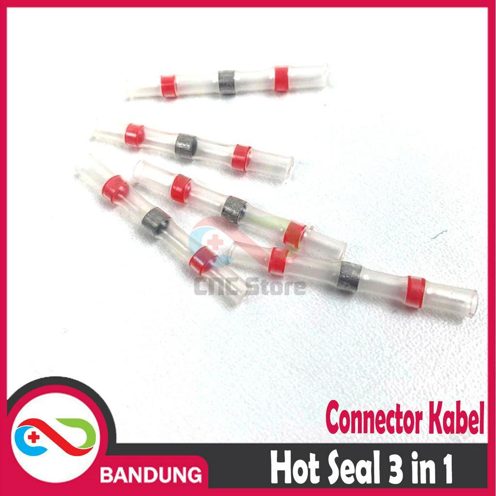 HOT SEAL WIRE CONNECTOR KABEL WATERPROOF SOLDER HEAT - MERAH 3in1