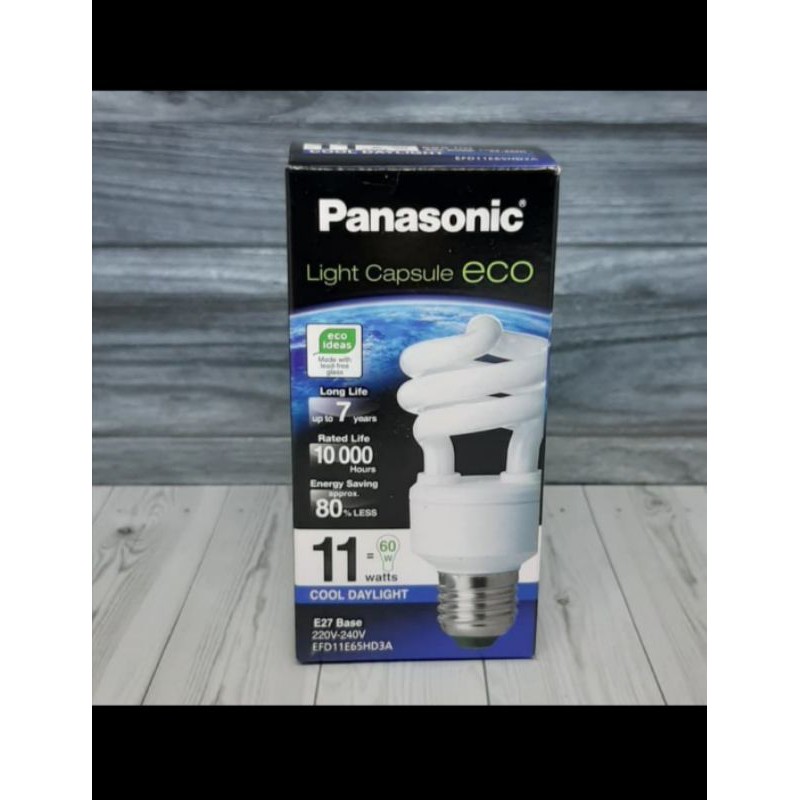 BOHLAM LAMPU PANASONIC 11 WATT LIGHT CAPSULE ECO ORIGINAL ASLI