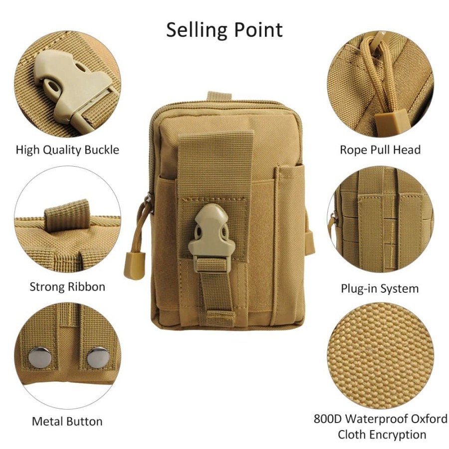 Tas pinggang Pria Molle pouch bag Outdoor - Random