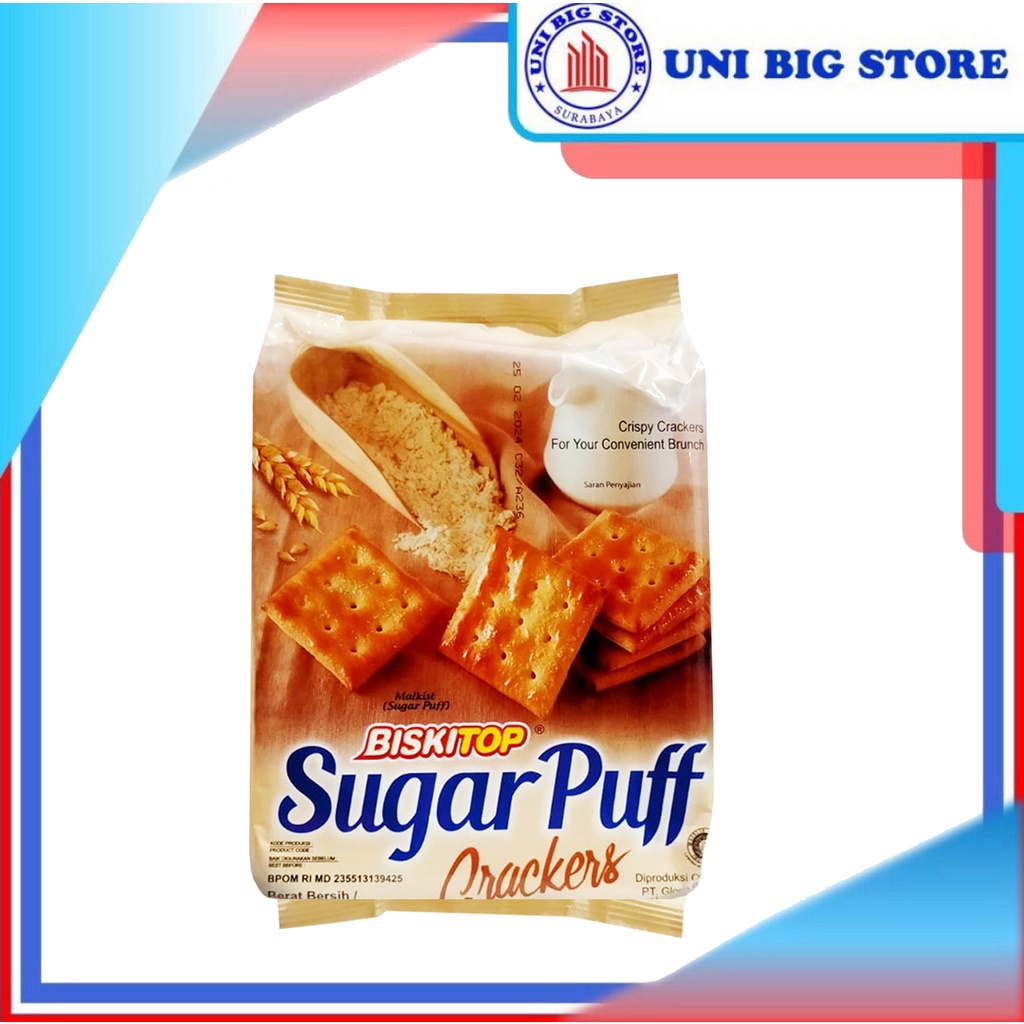 

Biskitop Sugar Puff Crackers 280 gr Kue Gabin Gaben Manis Gula