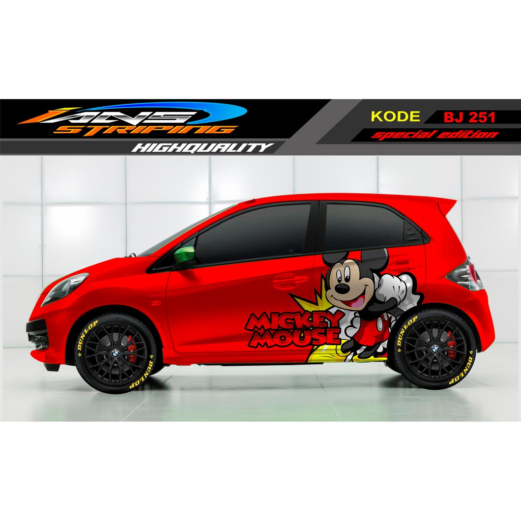 STIKER MOBIL HONDA BRIO, JAZZ, ATOS, KARIMUN, YARIS, MOBILIO, AGYA / STIKER MOBIL