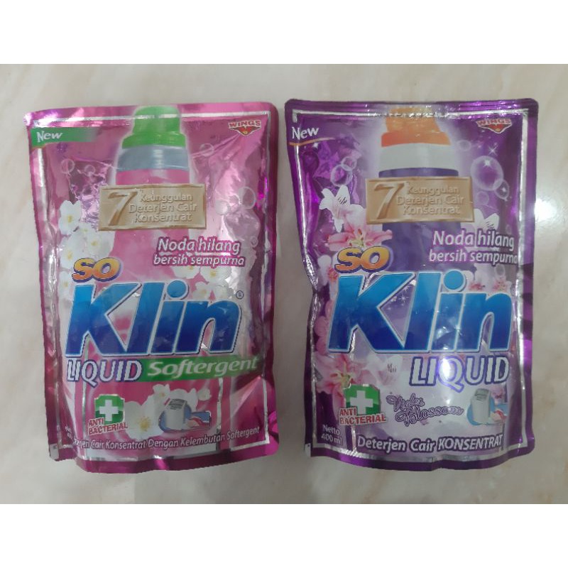 SoKlin Liquid Pouch 400ml - Detergent Cair Konsentrat
