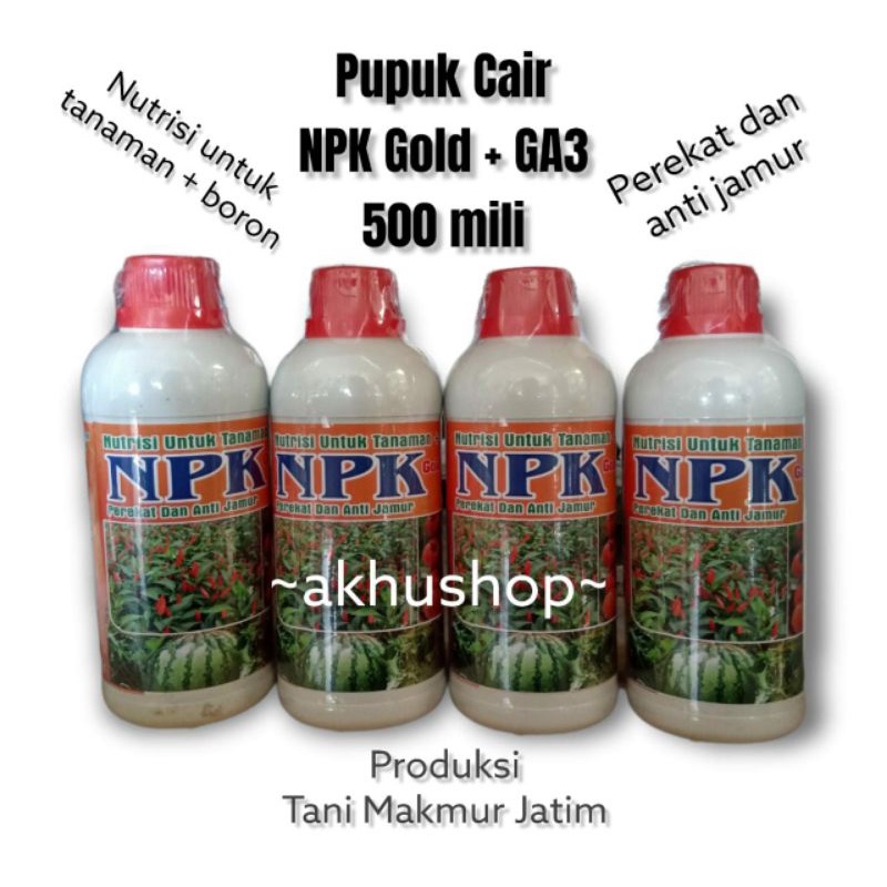 Pupuk Cair NPK Gold + GA3 500 mili