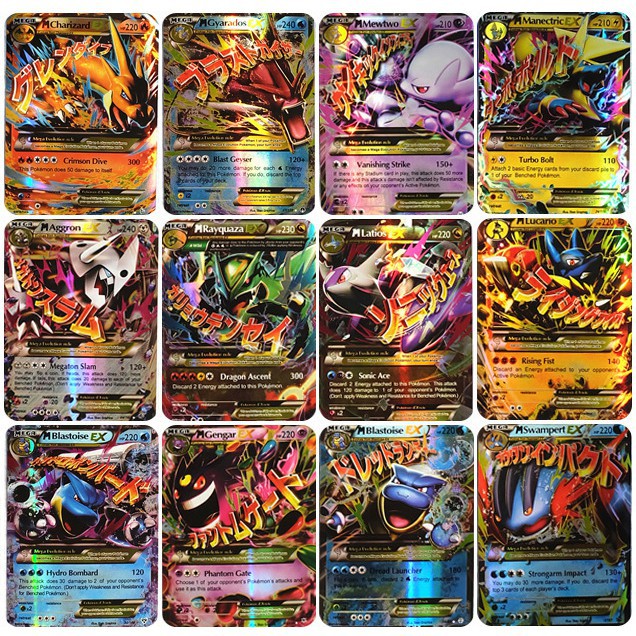 Kartu Pokemon TCG GX Mega EX Vmax Tag Team untuk Anak  Laki 