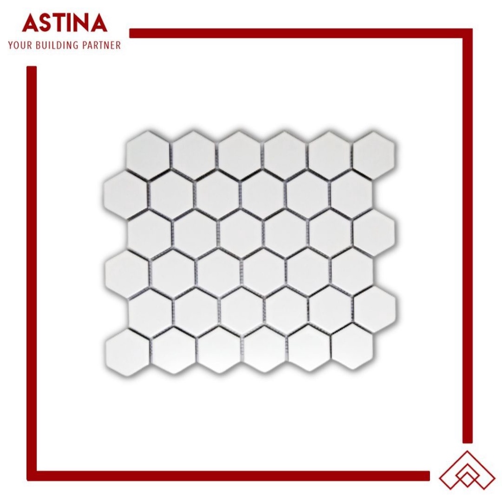 Mosaic Tiles Dekorasi Keramik Hexagon Viva-5800 (Polos) Uk 330x280mm