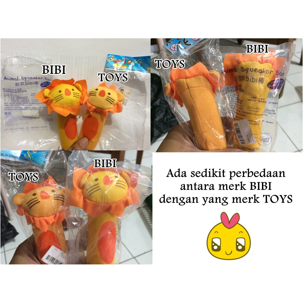 rattle stick bayi boneka pencet mainan edukasi anak baby toy squeaker bar