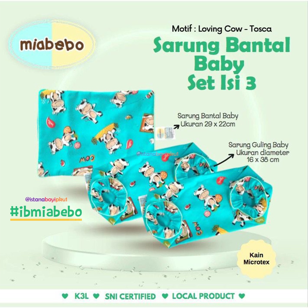 Miabebo Sarung Bantal Baby Set isi 3 - Sarung Bantal