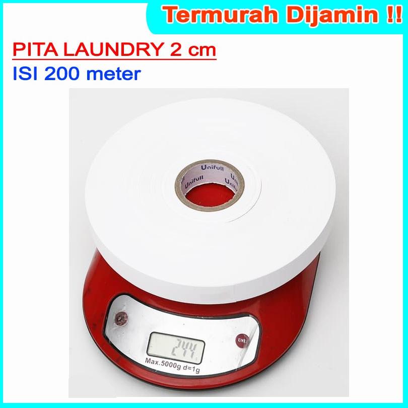 

(PROMO EDT78) PITA LAUNDRY TAFFETA LABEL PENANDA ROLL KAIN KERTAS 20 mm 2 cm 200 meter ✭