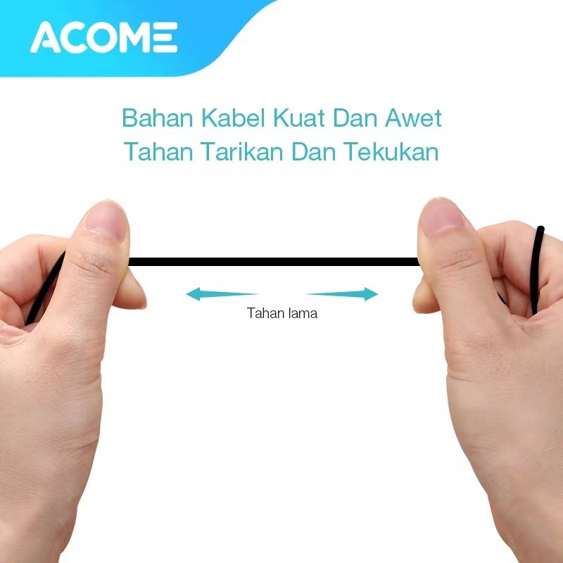 Acome Wired Earphone Headset 14mm Diafragma Clear Audio Garansi Resmi 1 Tahun AW01