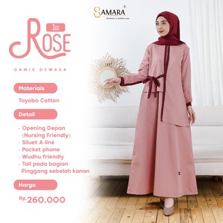 Terbaru Sarimbit Keluarga Muslim Gamis Couple Pink Rose / Maroon