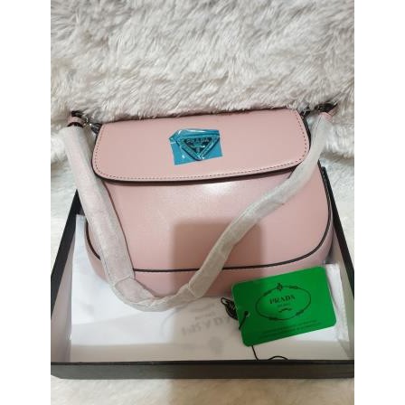 PRADA SHOULDER BAG BABY PINK SET BOX PREM QTY