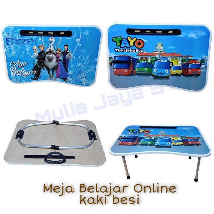 meja belajar online / meja lipat kaki besi