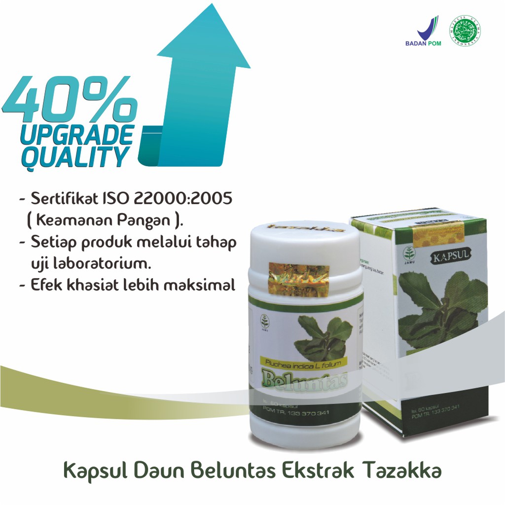 KAPSUL BELUNTAS TAZAKKA Obat Penghilang Bau Badan ORIGINAL | Obat Bau Badan Alami