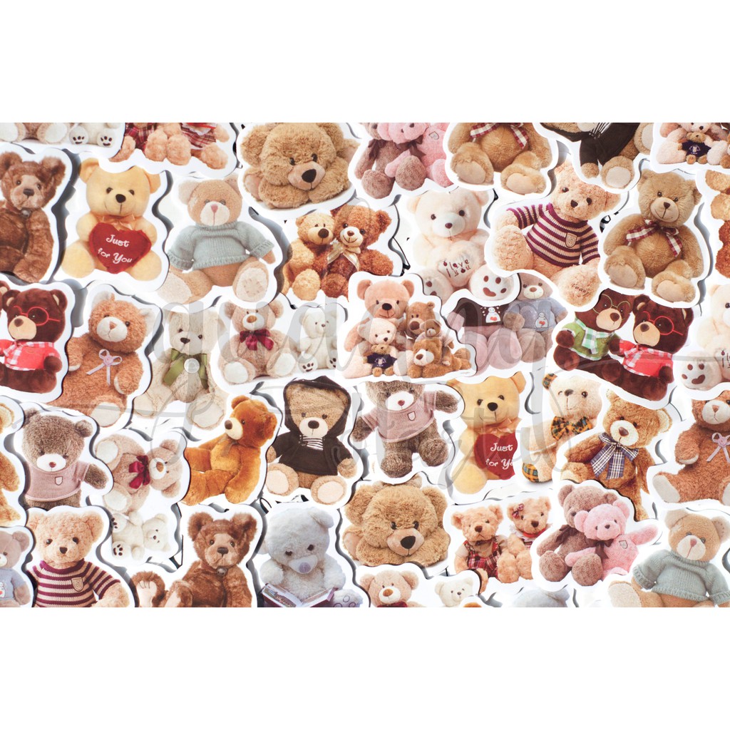 Stiker Boneka Beruang Lucu DIY Scrapbook Sticker GH 303455