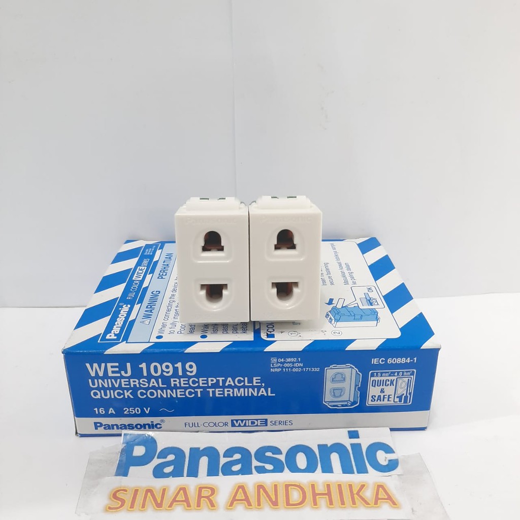 MATA STOP KONTAK UNIVERSAL PUTIH PANASONIC WEJ 10919