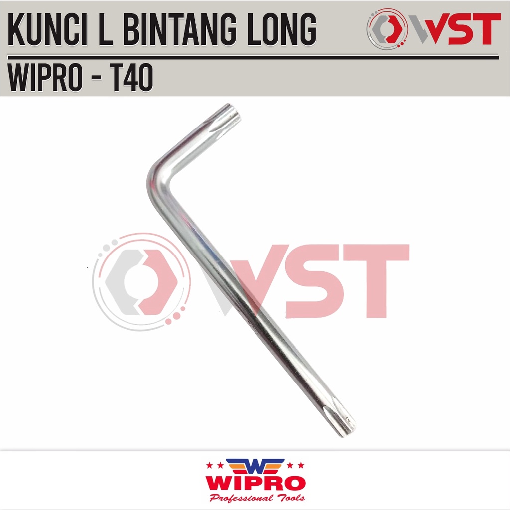 Kunci L Bintang Panjang T40 / Wipro Allen Key Torx Long T 40