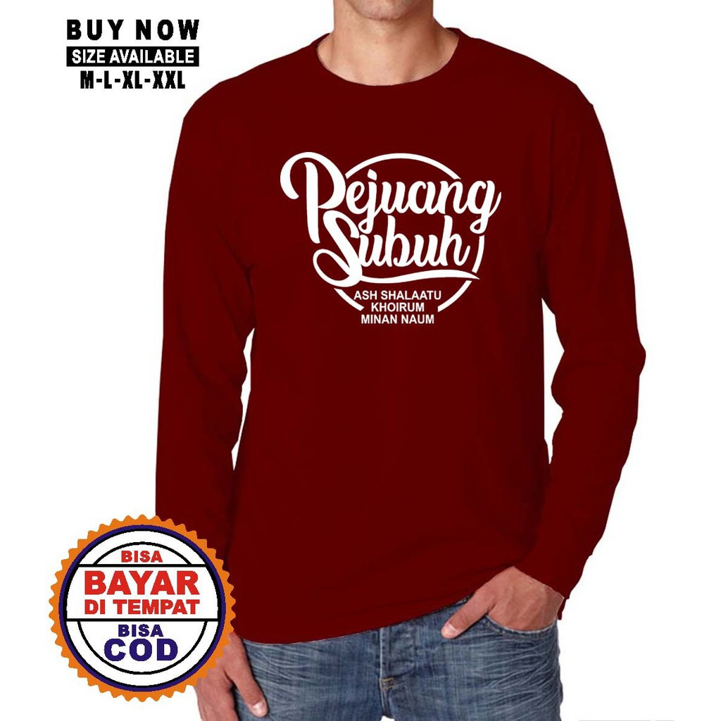 KAOS DAKWAH-KAOS SANTRI- KAOS ISLAMI / KAOS PEJUANG SUBUH LENGAN PANJANG