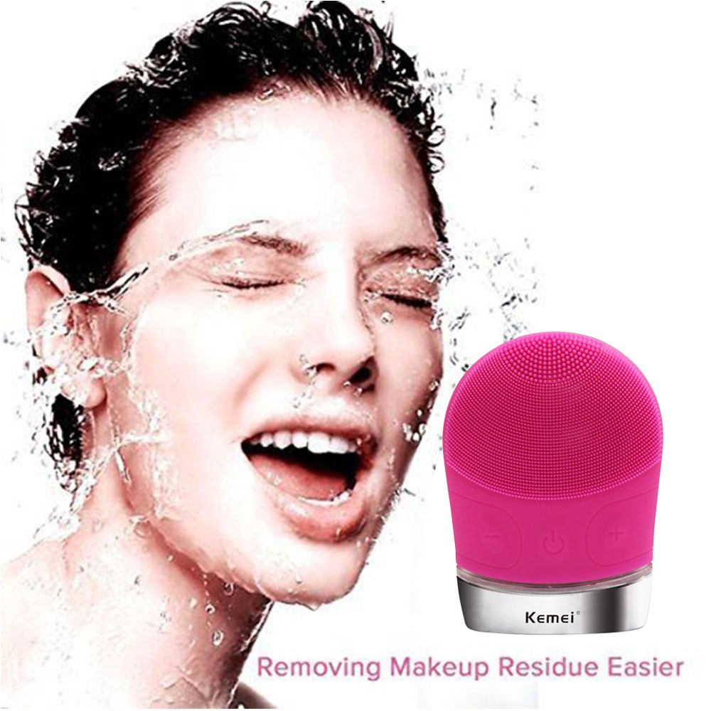 Original Kemei KM-1069 USB Charging Facial Cleansing Brush Vibrating